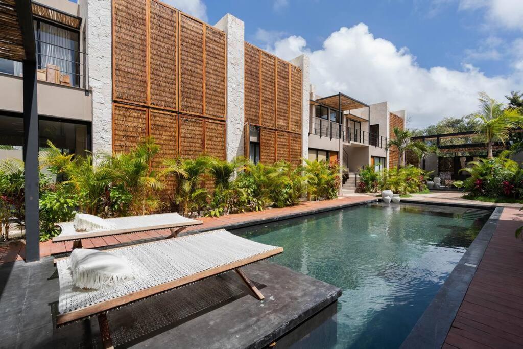 Lujoso Departamento Boho-Chic Con Alberca Privada Apartman Tulum Kültér fotó