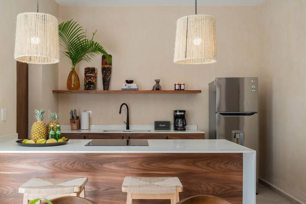 Lujoso Departamento Boho-Chic Con Alberca Privada Apartman Tulum Kültér fotó