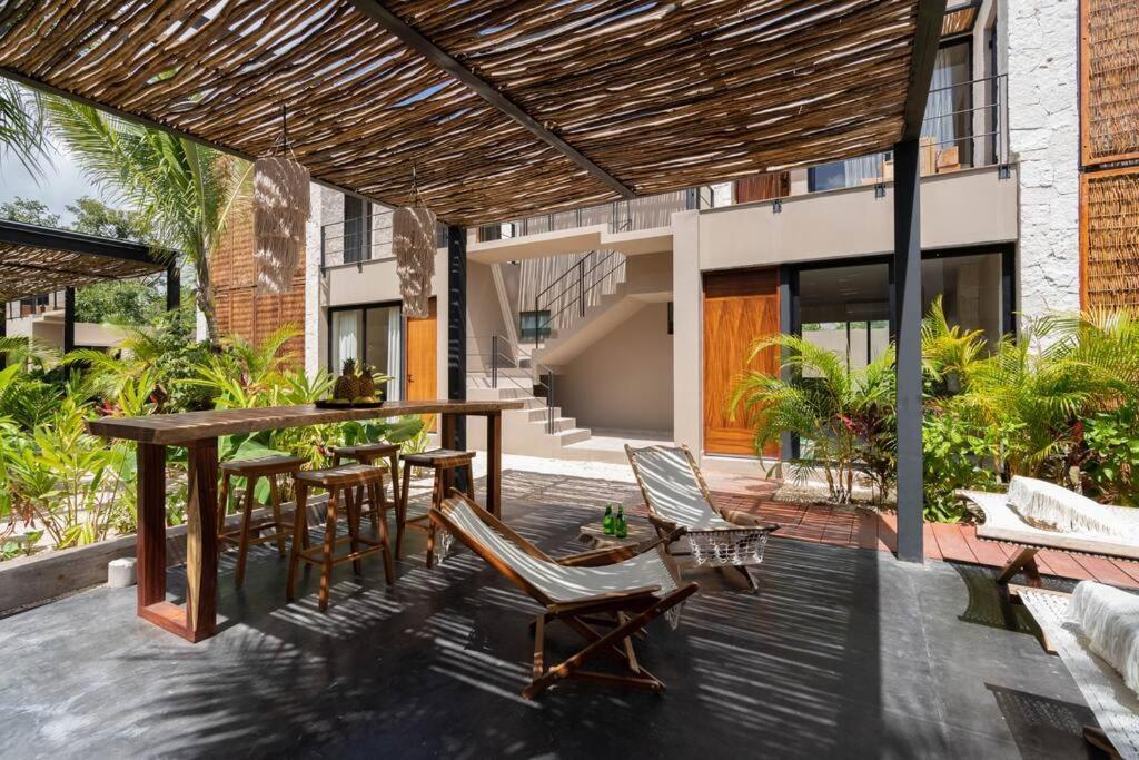Lujoso Departamento Boho-Chic Con Alberca Privada Apartman Tulum Kültér fotó