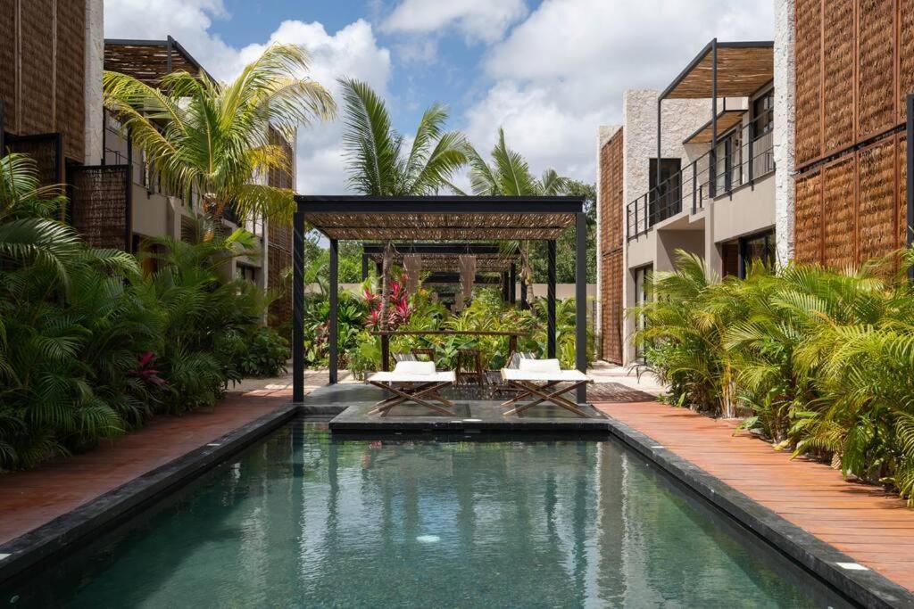 Lujoso Departamento Boho-Chic Con Alberca Privada Apartman Tulum Kültér fotó