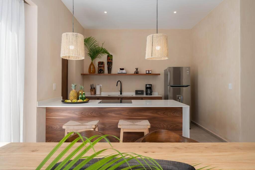 Lujoso Departamento Boho-Chic Con Alberca Privada Apartman Tulum Kültér fotó